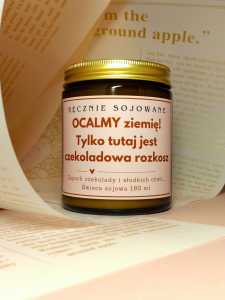 Świeca sojowa Ocalmy ziemię tylko tutaj jest czekoladowa rozkosz(180ml)-[Czekoladowa rozkosz] reczniesojowane.pl.m.jpg