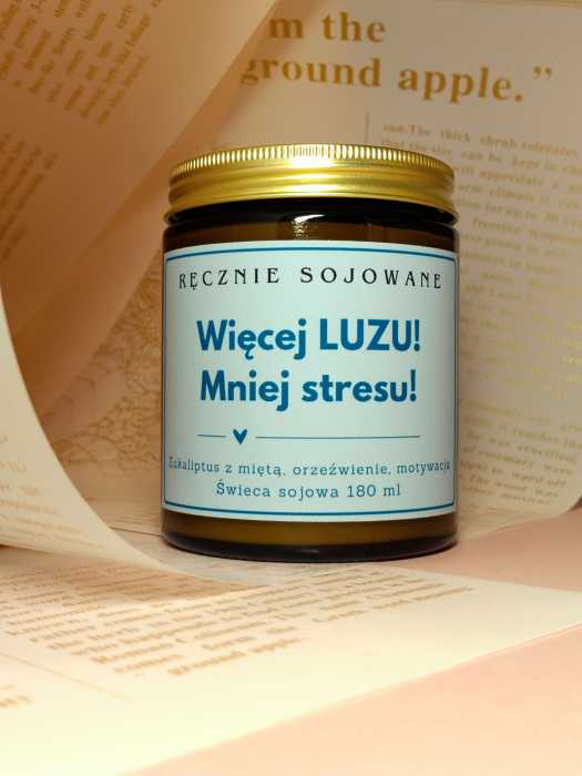 Świeca sojowa Więcej luzu mniej stresu(180ml)-[eukaliptus z miętą] reczniesojowane.pl.m.jpg