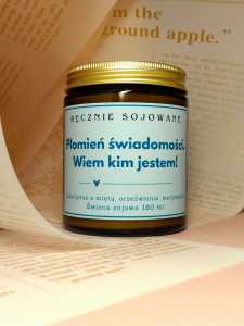 Świeca sojowa Płomień świadomości wiem kim jestem(180ml)-[eukaliptus z miętą] reczniesojowane.pl.m.jpg