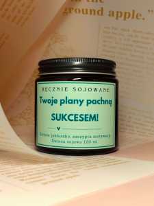 Świeca sojowa Twoje plany pachną sukcesem 120ml – Zielone jabłuszko.jpg