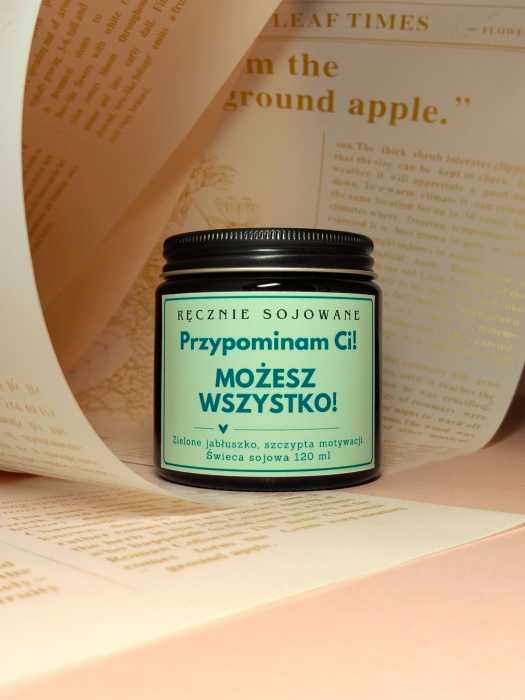 Świeca sojowa Przypominam Ci możesz wszystko 120ml – Zielone jabłuszko.jpg