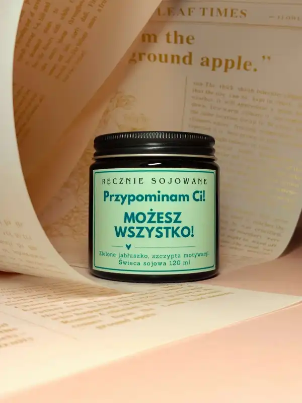 Świeca sojowa Przypominam Ci możesz wszystko 120ml – Zielone jabłuszko.jpg