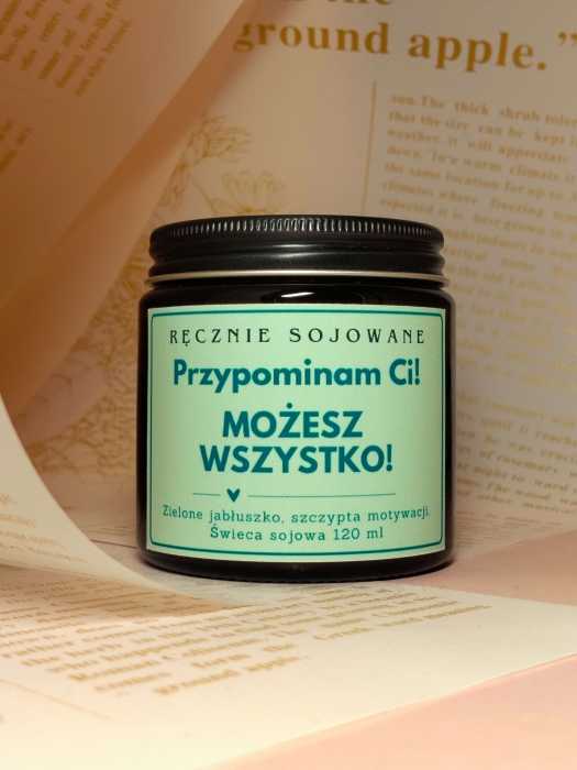 Świeca sojowa Przypominam Ci możesz wszystko 120ml – Zielone jabłuszko o.jpg