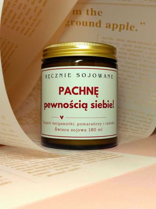 Świeca sojowa Pachnę pewnością siebie 180ml – Bergamotka w pomarańczach d.jpg