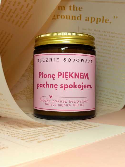 Świeca sojowa Plonę Pięknem pachnę spokojem(180ml)-[pączek z malinami] reczniesojowane.pl.m.jpg