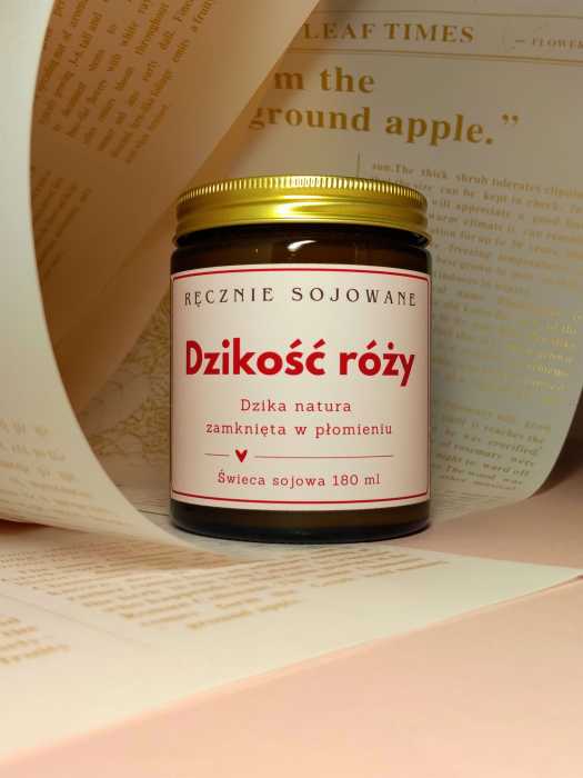 Świeca sojowa Dzikość Róży 180ml. | Ręcznie sojowane.jpg