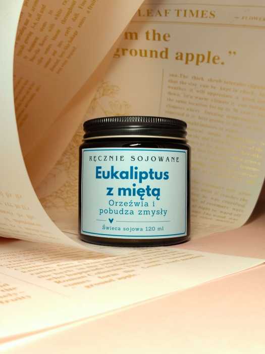 Świeczka sojowa Eukaliptus z miętą 120ml orzeźwiający zapach.jpg