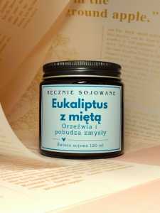 Świeczka sojowa Eukaliptus z miętą 120ml orzeźwiający zapach m.jpg