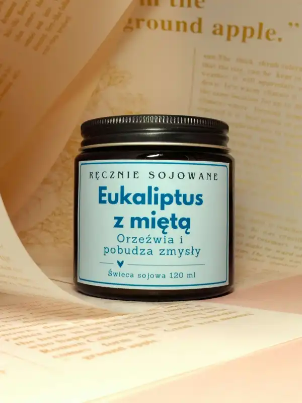 Świeczka sojowa Eukaliptus z miętą 120ml orzeźwiający zapach m.jpg