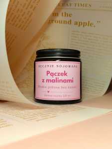 Świeczka sojowa Pączek z malinami 120ml | słodko i miło.jpg