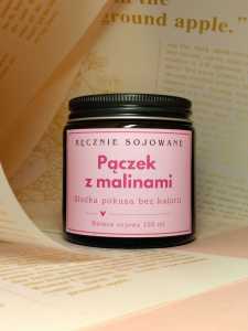 Świeczka sojowa Pączek z malinami 120ml | słodko i miło m.jpg