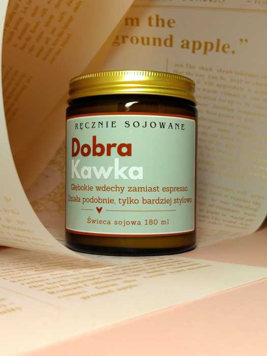 Świeca Sojowa Dobra kawka 180ml | pobudzający zapach d.jpg