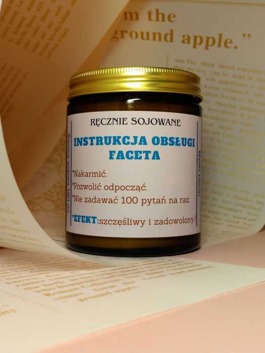 Świeca sojowa Instrukcja obsługi faceta 180ml – zapach Dobra kawka.jpg