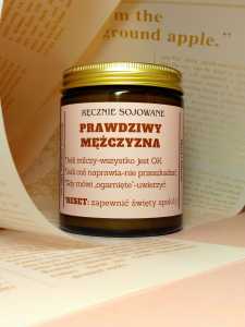 Świeca sojowa Prawdziwy mężczyzna 180ml – mocny zapach Dobra kawka.jpg