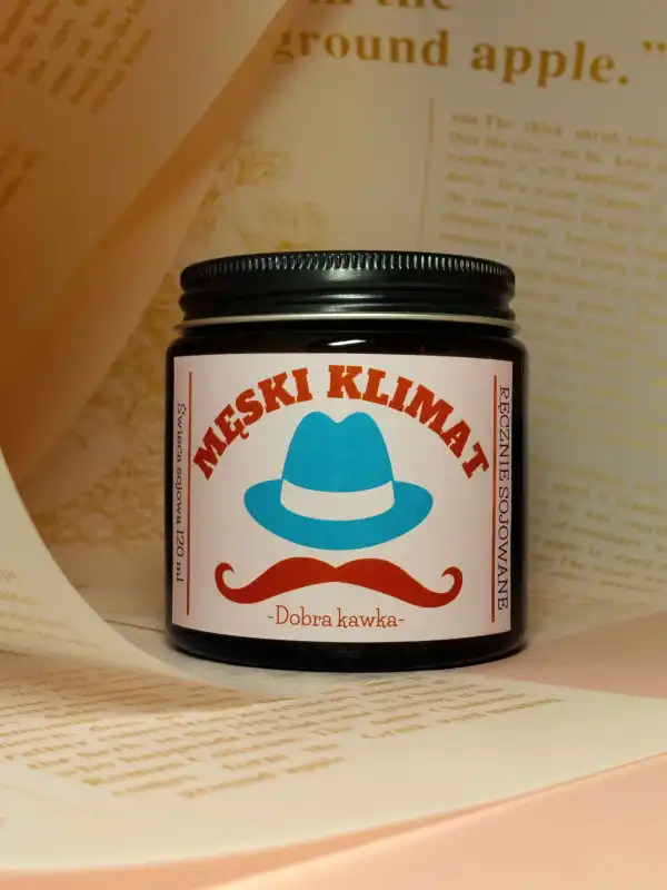 Świeca sojowa Męski klimat – zapach Dobra kawka 120ml | Prezent dla Niego.jpg
