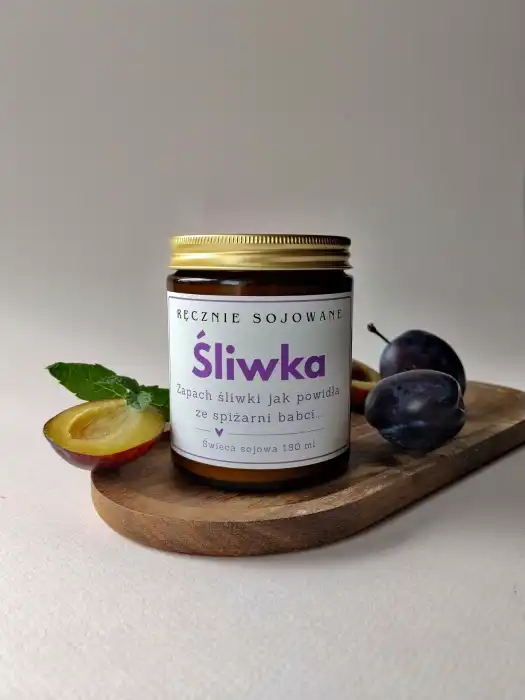 Świeca sojowa Śliwka 180ml.1.webp