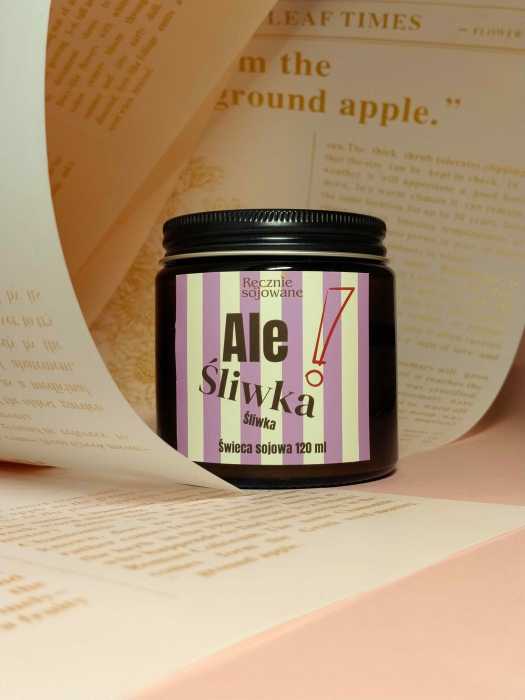Świeca sojowa Ale! Śliwka 120ml reczniesojowane.pl.jpeg