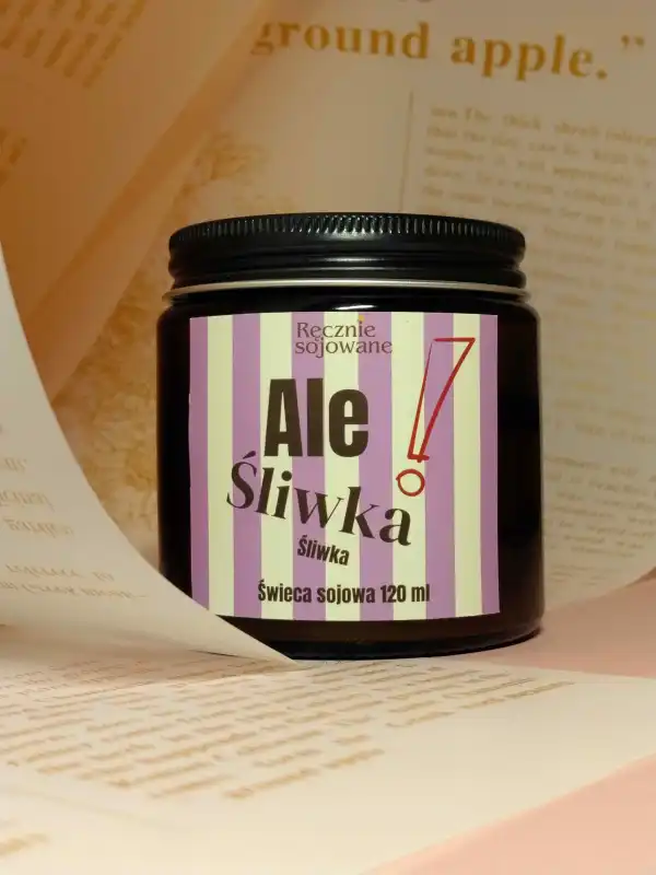 Świeca sojowa Ale! Śliwka 120ml reczniesojowane.pl-m.jpeg