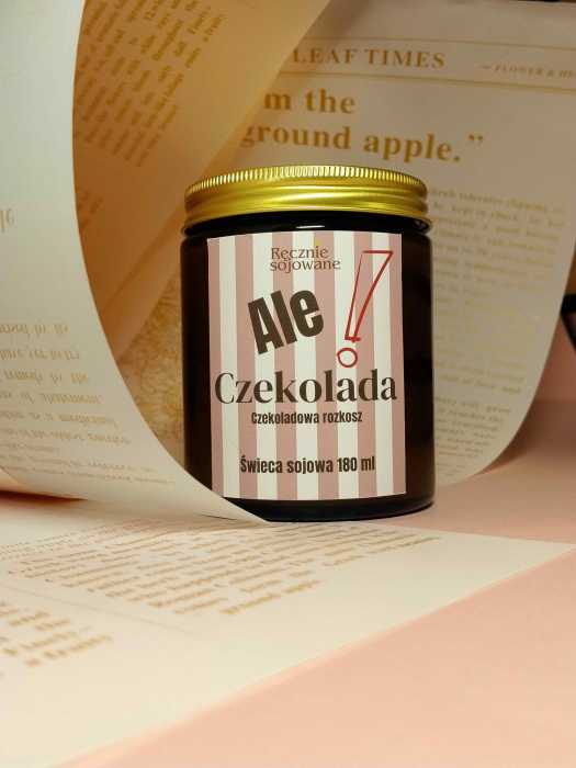 Świeca sojowa Ale! Czekolada(czekoladowa rozkosz) 180ml reczniesojowane.pl.jpeg