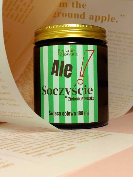 Świeca sojowa ALE! Soczyście (zielone jabłuszko) 180ml reczniesojowane.pl-m.jpeg