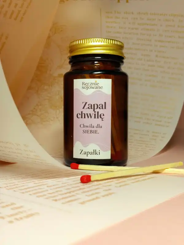 Zapałki do świec dekoracyjne-Chwila dla siebie reczniesojowane.pl.jpeg