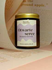 Świeca sojowa Otwarte Serce 180ml. (kremowa lawenda) reczniesojowane.pl -m.jpeg