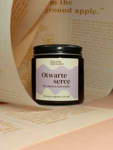 Świeca sojowa Otwarte Serce 120ml. (kremowa lawenda) reczniesojowane.pl .jpeg