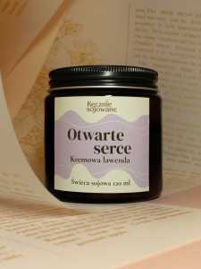Świeca sojowa Otwarte Serce 120ml. (kremowa lawenda) reczniesojowane.pl -m.jpg